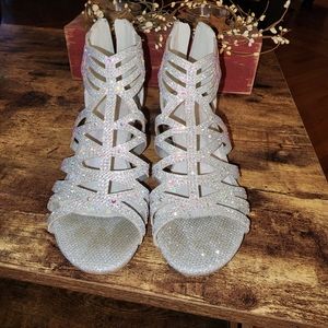 Cliivour Girls High Heels Dress Pump Sandals